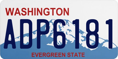 WA license plate ADP6181