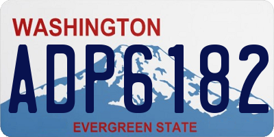 WA license plate ADP6182