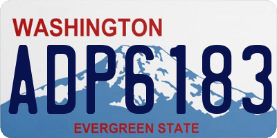 WA license plate ADP6183