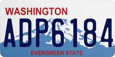 WA license plate ADP6184