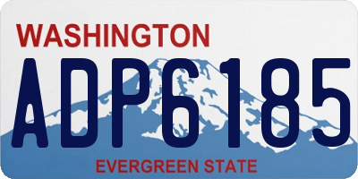 WA license plate ADP6185
