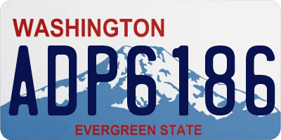 WA license plate ADP6186