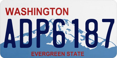 WA license plate ADP6187