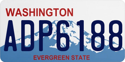 WA license plate ADP6188