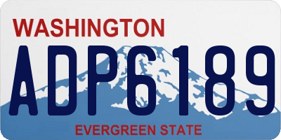 WA license plate ADP6189
