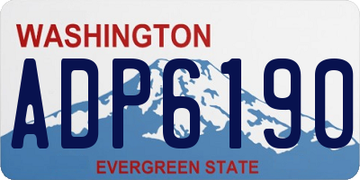 WA license plate ADP6190