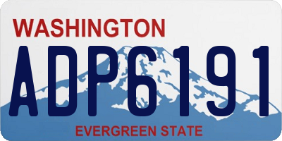 WA license plate ADP6191