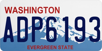 WA license plate ADP6193