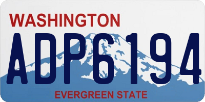 WA license plate ADP6194