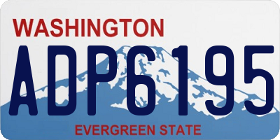 WA license plate ADP6195