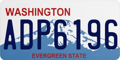 WA license plate ADP6196