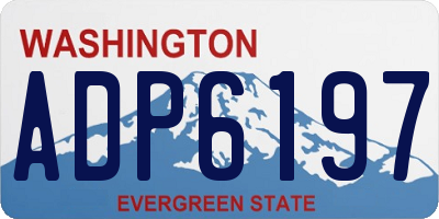WA license plate ADP6197