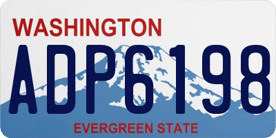 WA license plate ADP6198