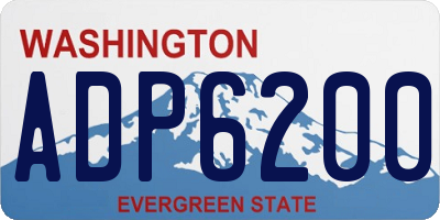 WA license plate ADP6200