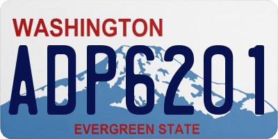 WA license plate ADP6201