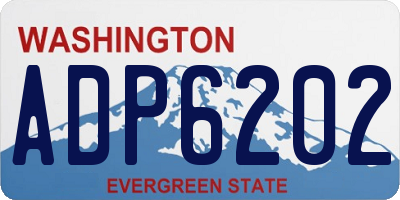 WA license plate ADP6202