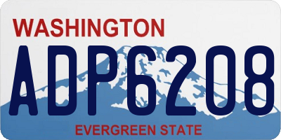 WA license plate ADP6208
