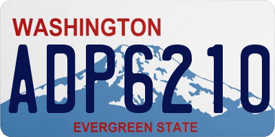 WA license plate ADP6210