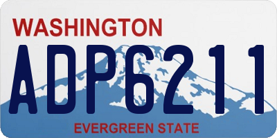 WA license plate ADP6211