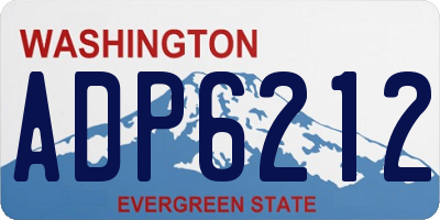 WA license plate ADP6212