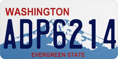 WA license plate ADP6214