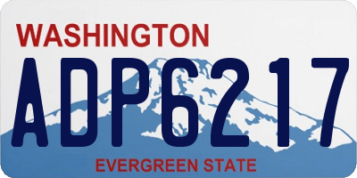 WA license plate ADP6217
