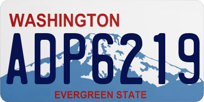 WA license plate ADP6219
