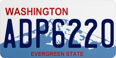 WA license plate ADP6220