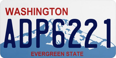 WA license plate ADP6221