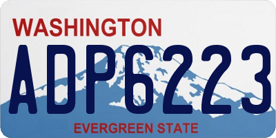 WA license plate ADP6223