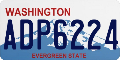 WA license plate ADP6224