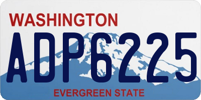 WA license plate ADP6225