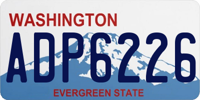 WA license plate ADP6226