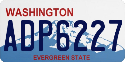 WA license plate ADP6227