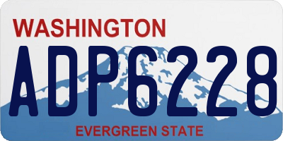 WA license plate ADP6228