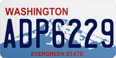 WA license plate ADP6229