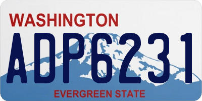 WA license plate ADP6231
