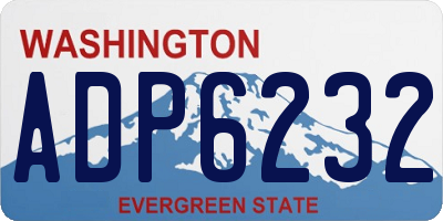 WA license plate ADP6232