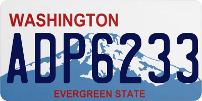 WA license plate ADP6233