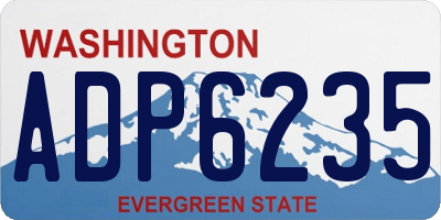 WA license plate ADP6235