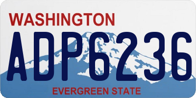 WA license plate ADP6236
