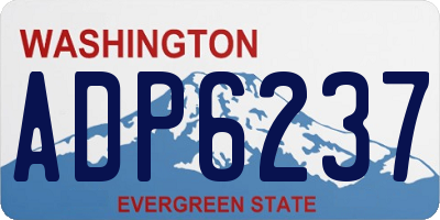 WA license plate ADP6237