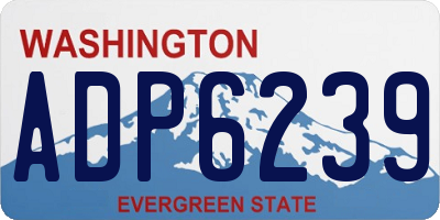 WA license plate ADP6239