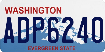 WA license plate ADP6240