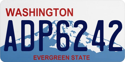 WA license plate ADP6242