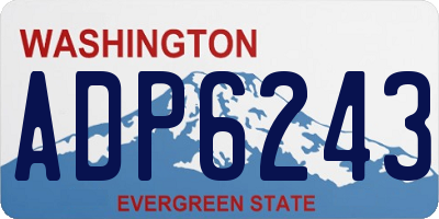 WA license plate ADP6243