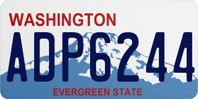 WA license plate ADP6244