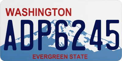 WA license plate ADP6245