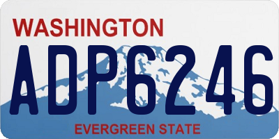 WA license plate ADP6246