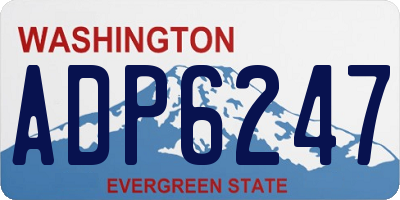 WA license plate ADP6247